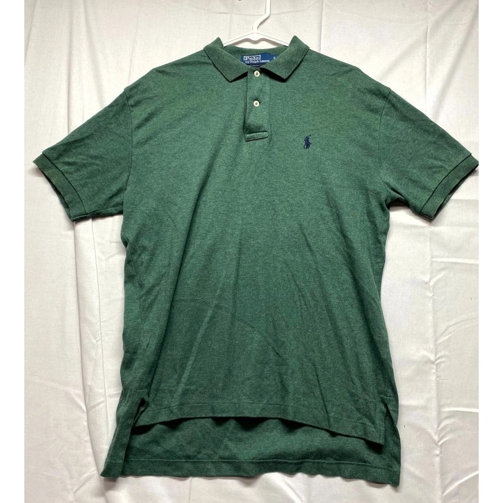 Polo Ralph Lauren Polo Shirt Mens Small Green High Slit Golf Performance Popover